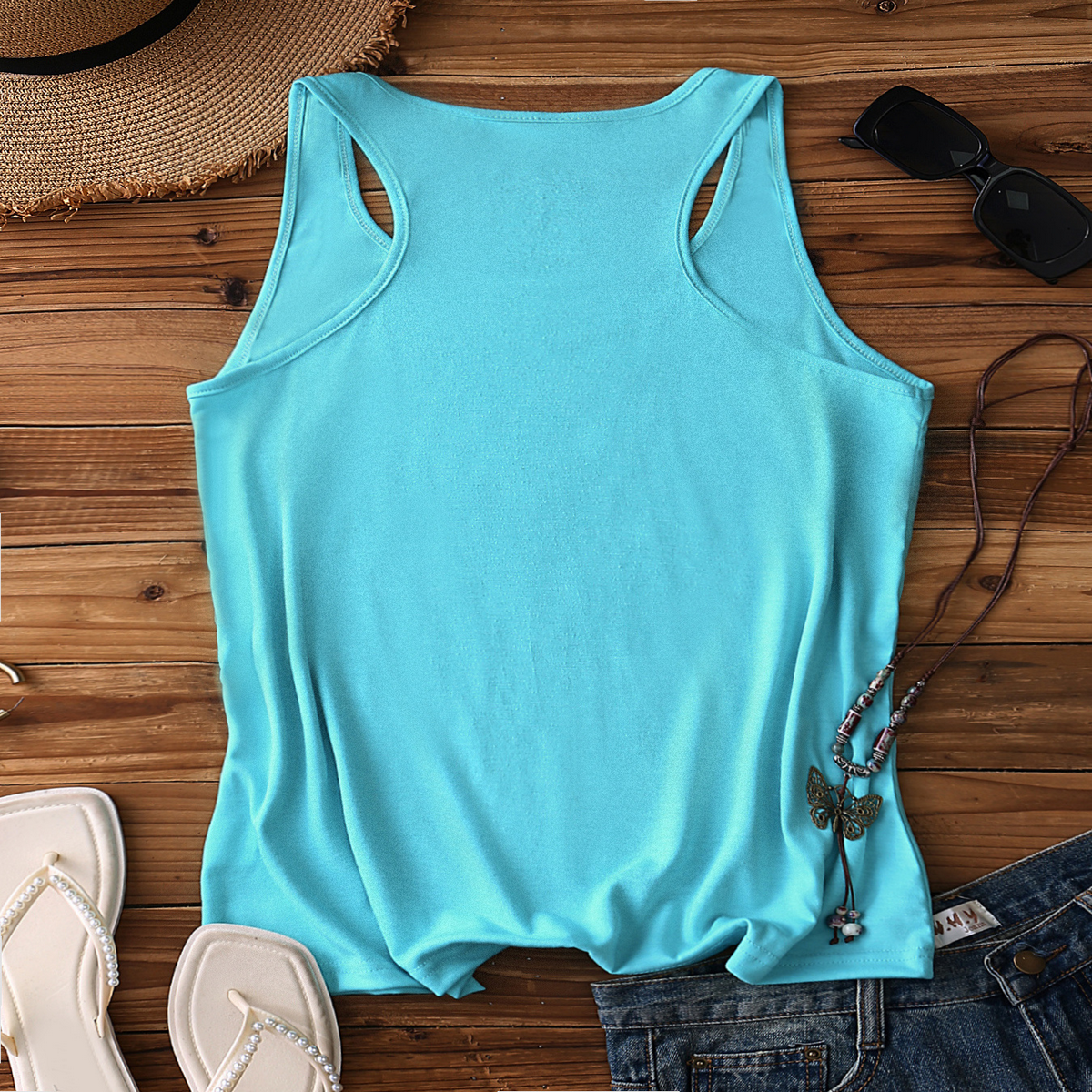 Trendy Racerback Tank Top for Women, Sleeveless
