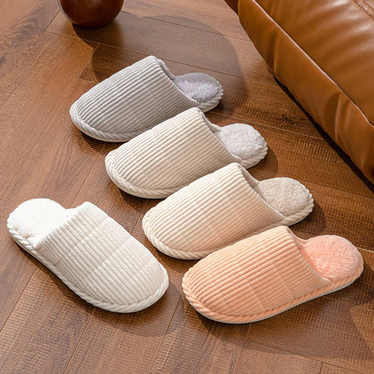 FASHION HOME THIN STRIPE INDOOR COTTON SLIPPERS_CWSHS0843