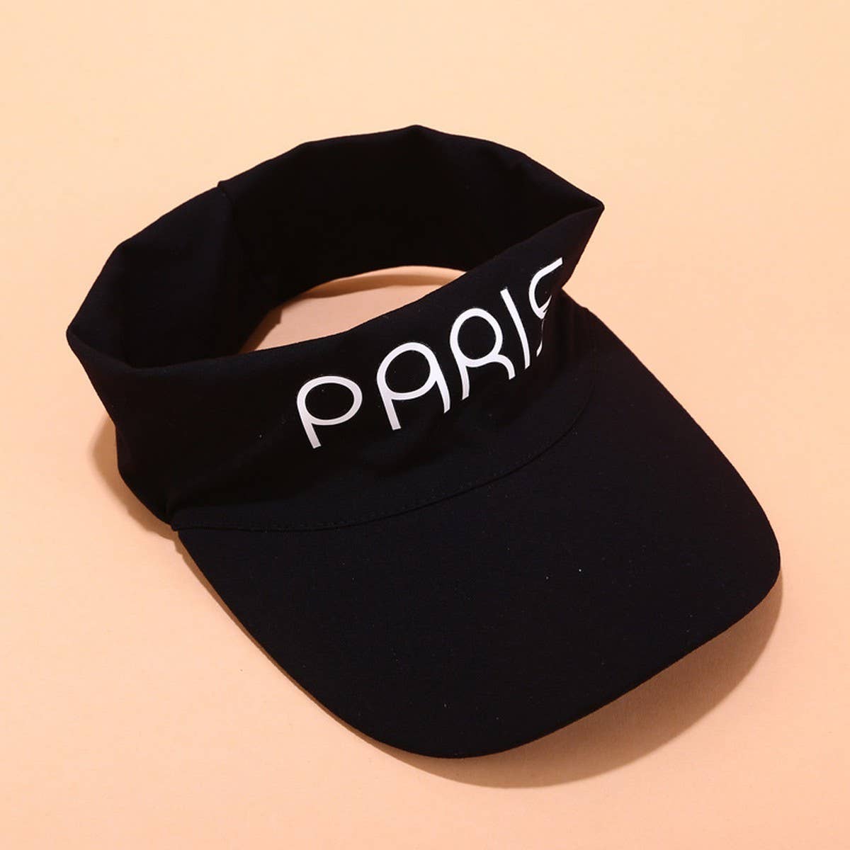 Summer Modal Cotton Letter Embroidered Visor Hat_CWAH3318