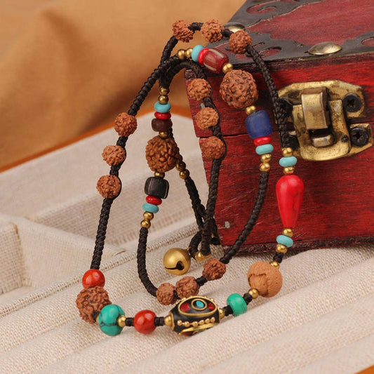 RETRO ETHNIC STYLE TURQUOISE MULTI-LAYER BRACELET_CWAJE3977