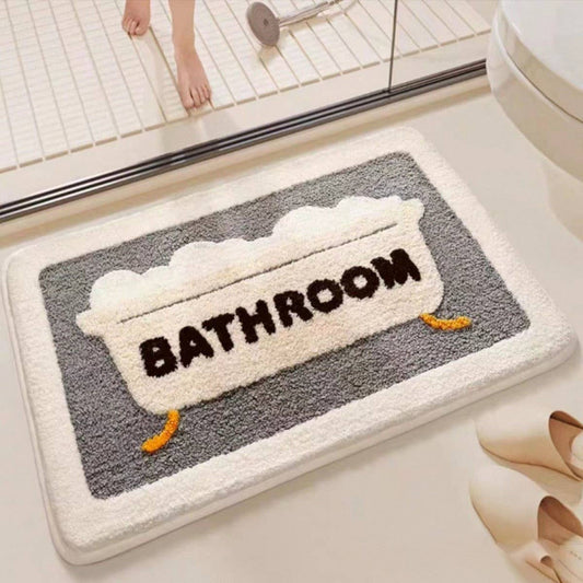 Cute Fleece Rug, Non-Slip Mat for Bedroom & Bath