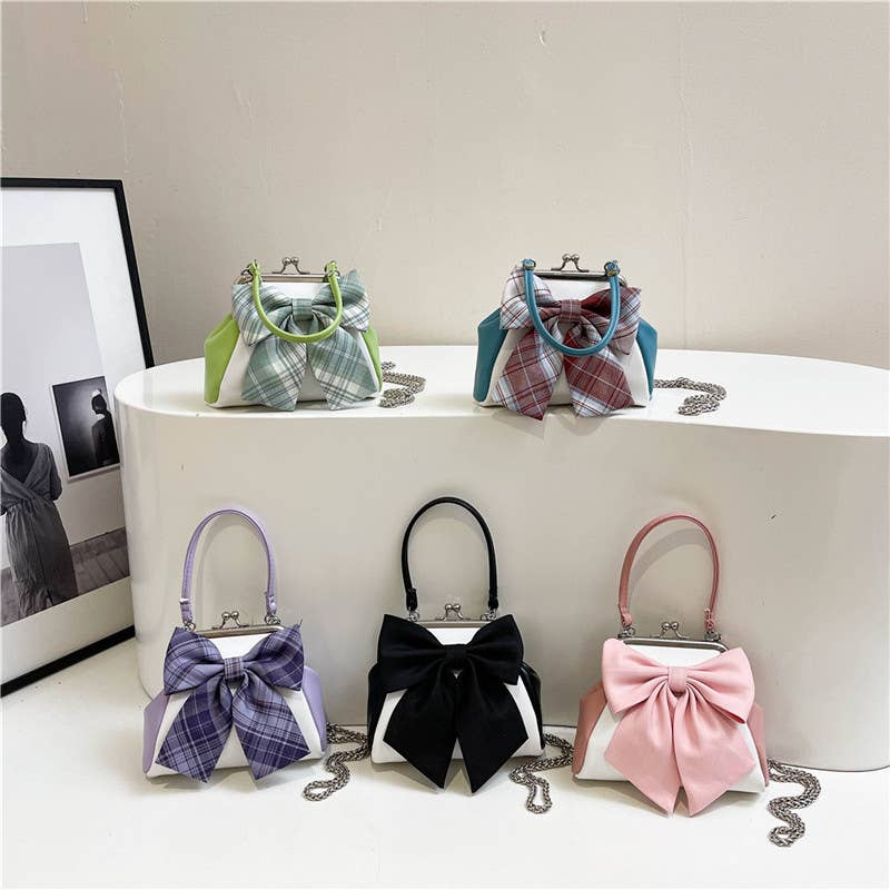 Bow tie stylish versatile clip-on crossbody bag