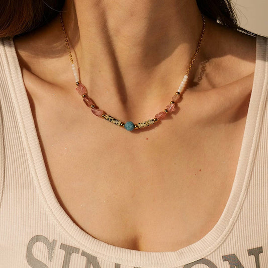 COLORFUL RETRO TEMPERAMENTSWEET CLAVICLE CHAIN
