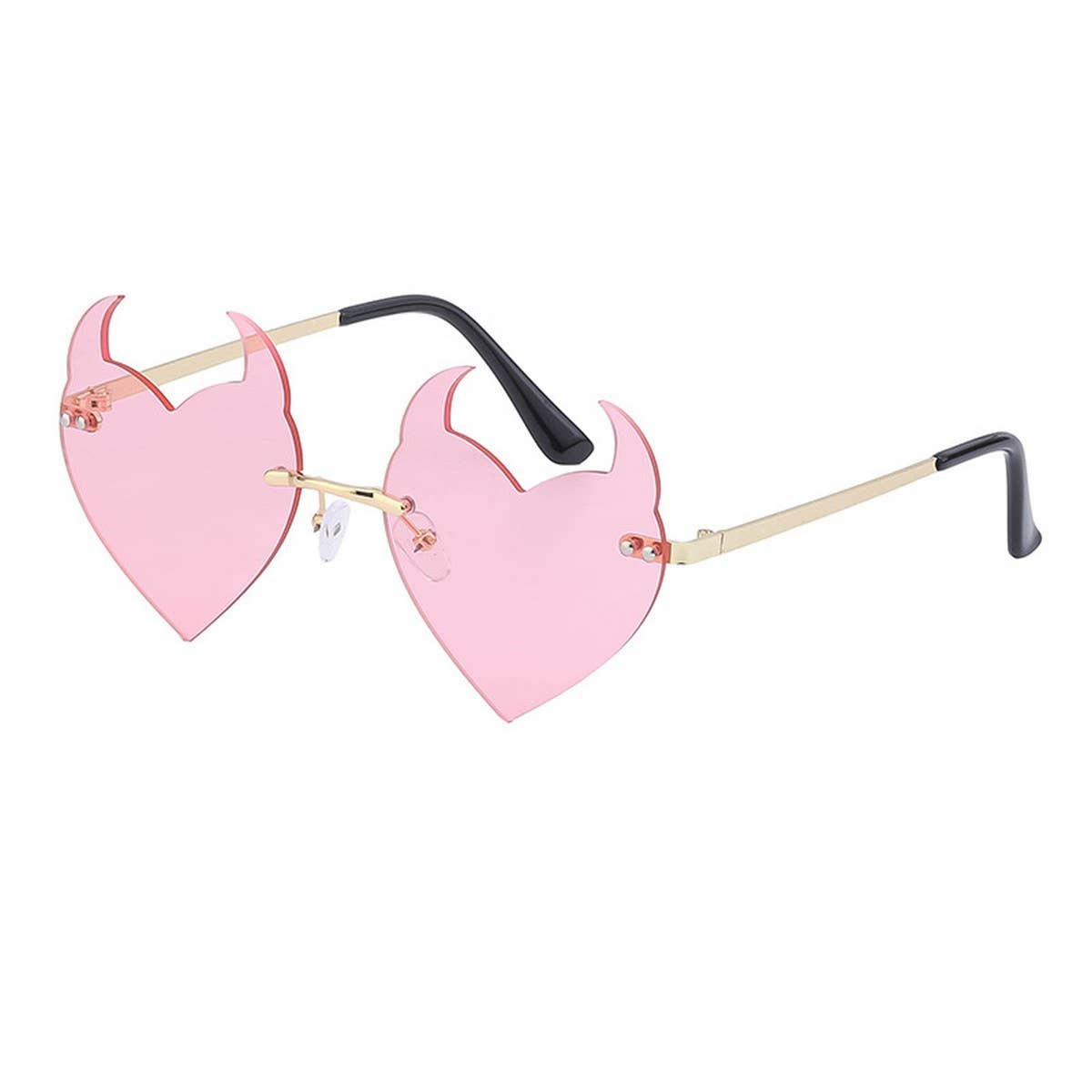 FASHIONABLE PERSONALITY DEVIL HORN LOVE SUNGLASSES