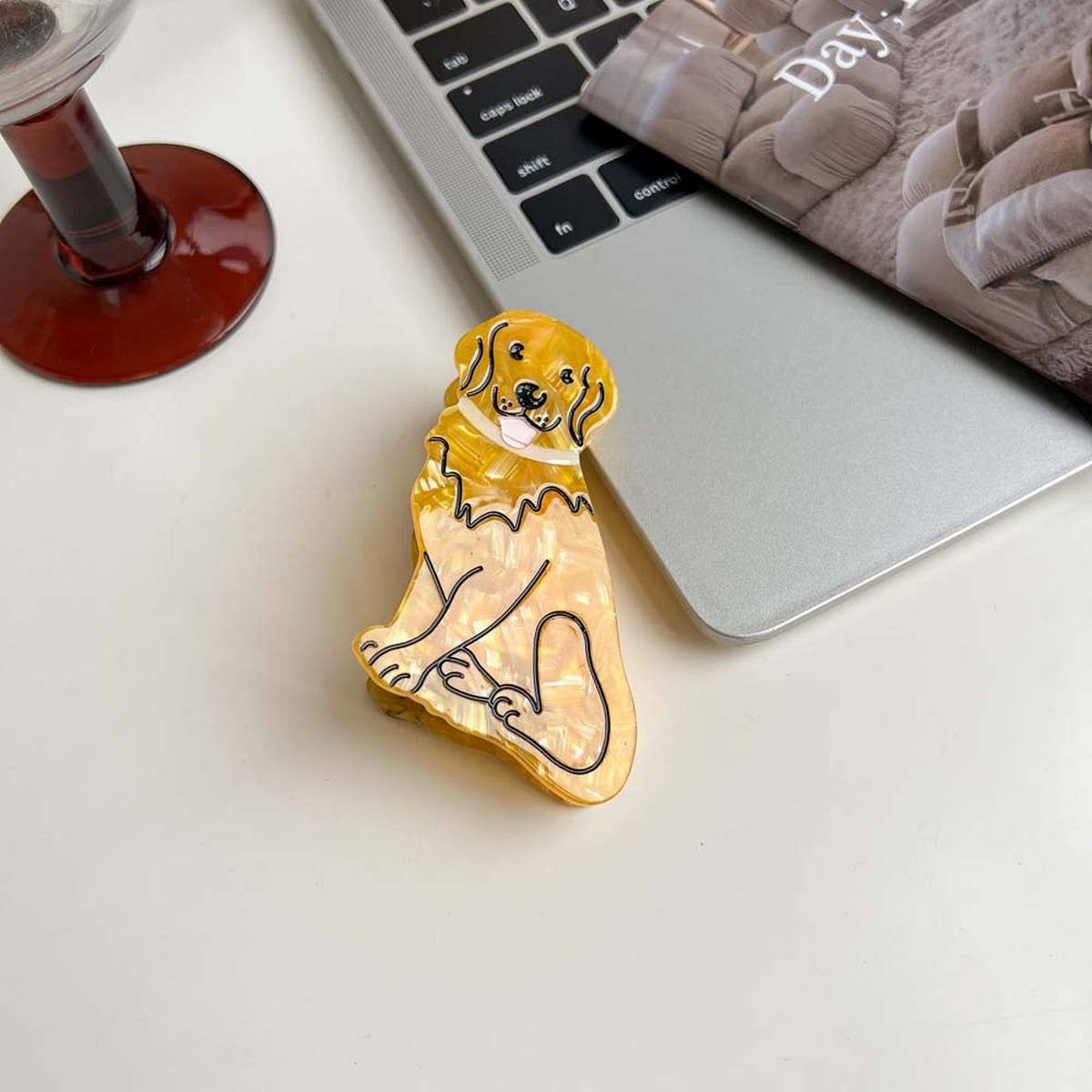 Cartoon Dog Acetate Hair Claw Clip for Girls_CWAHA5780