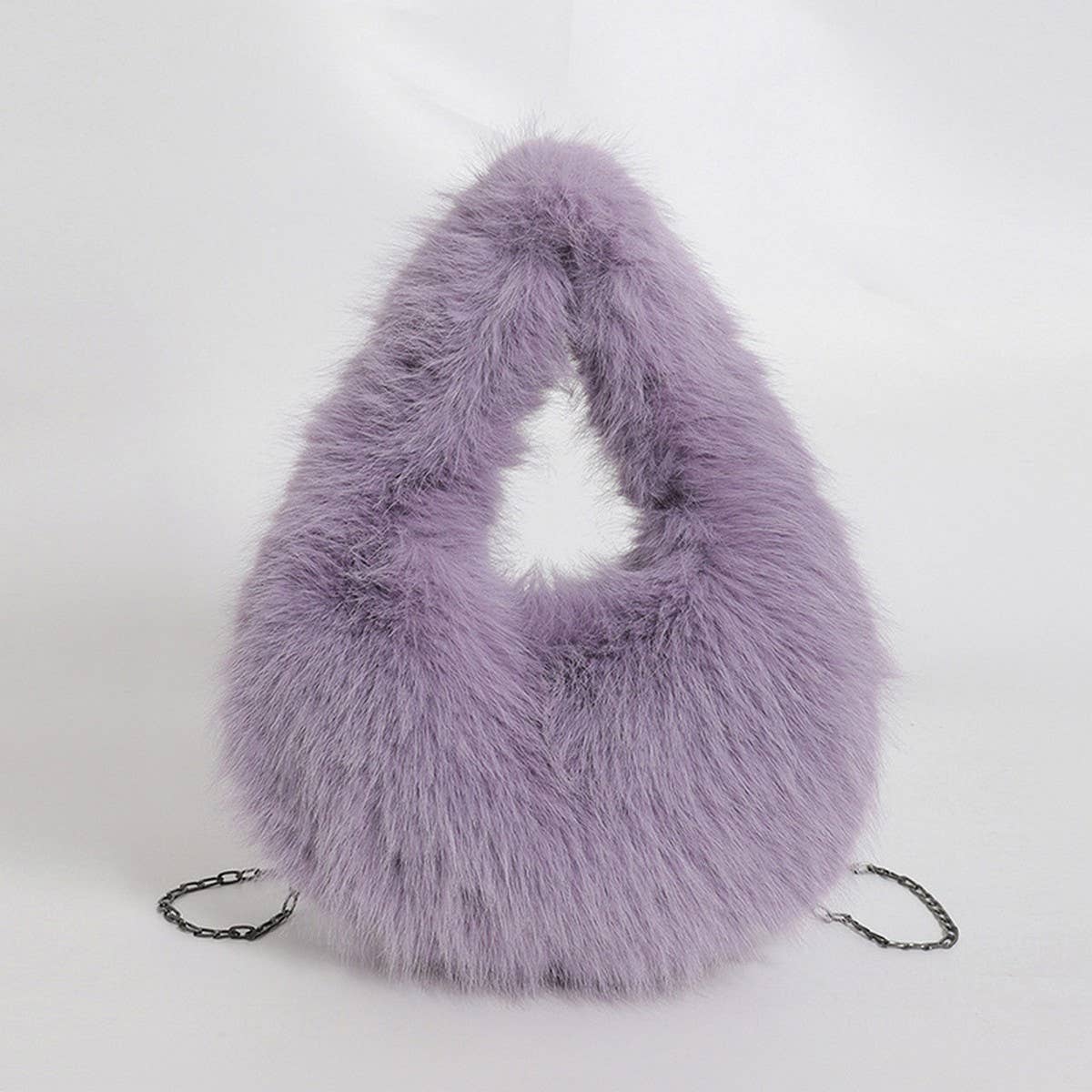 Fluffy Chain Handbag Women Shoulder Tote_CUAB00607