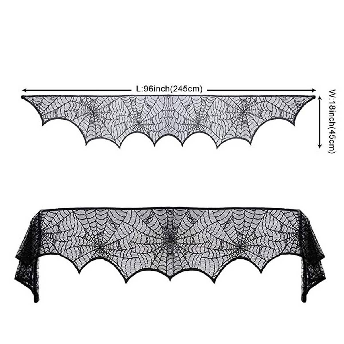 HALLOWEEN FIREPLACE CLOTH LACE DECORATION FABRIC