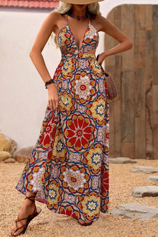 CWDHL0768_SUMMER SEXY BACKLESS SUSPENDER DRESS