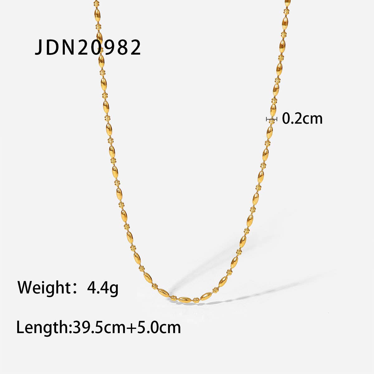 MULTILAYER GOLD PLATE STAINLESS STEEL NECKLACE