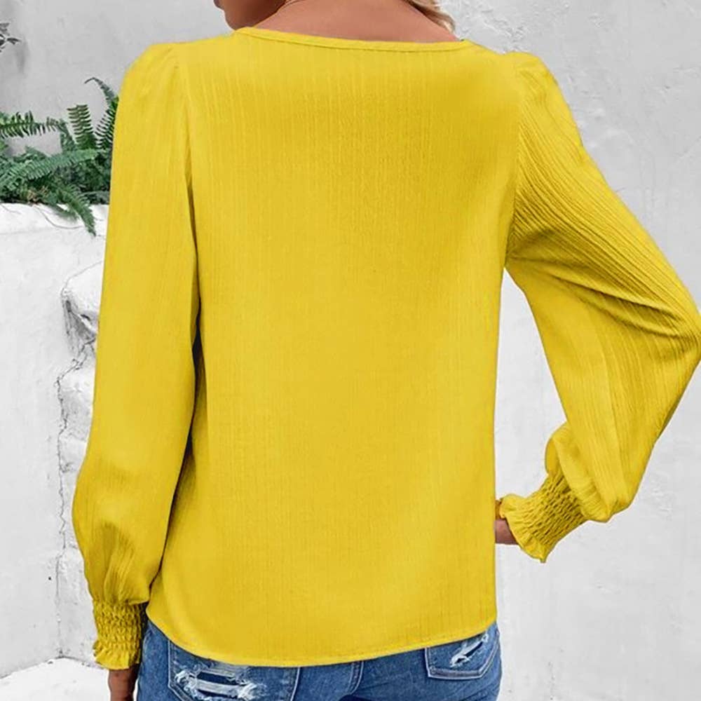 TEMPERAMENT LACE PATCHWORK BLOUSE