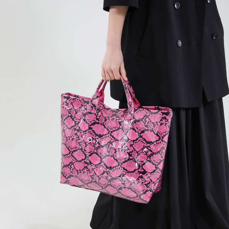 Fashionable printed snake pattern handbag