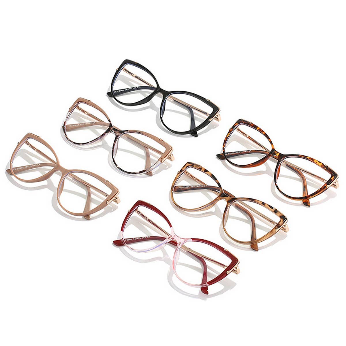 CAT-EYE TR FRAME TEMPLES BLUE LIGHT FLAT GLASSES_CWASG0275