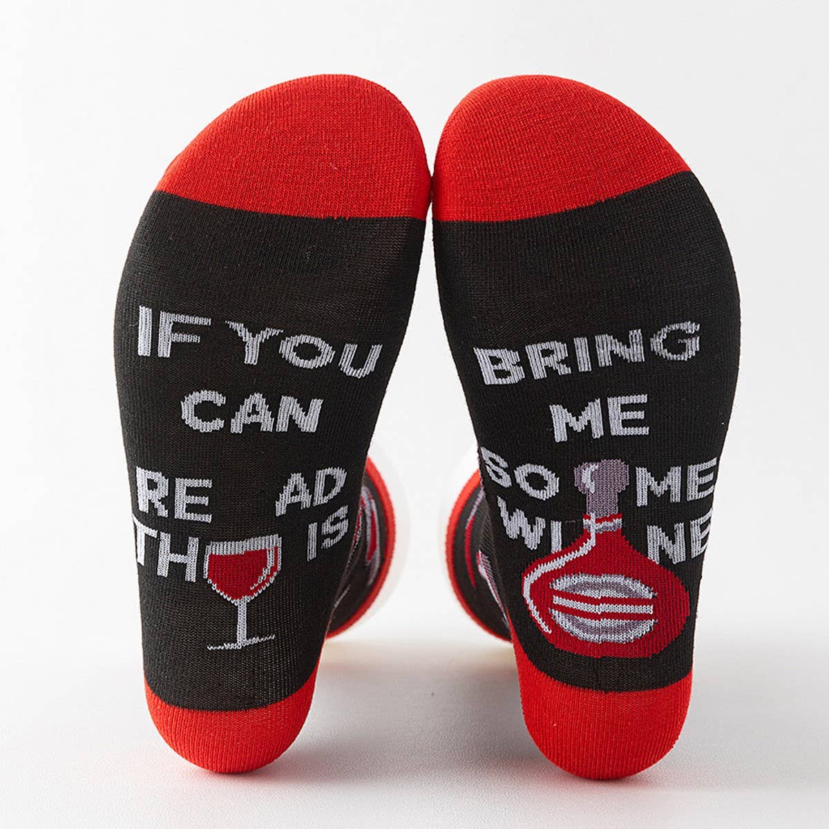 CWMS02746_FUNNY LETTER CREW SOCKS UNISEX STREETWEAR