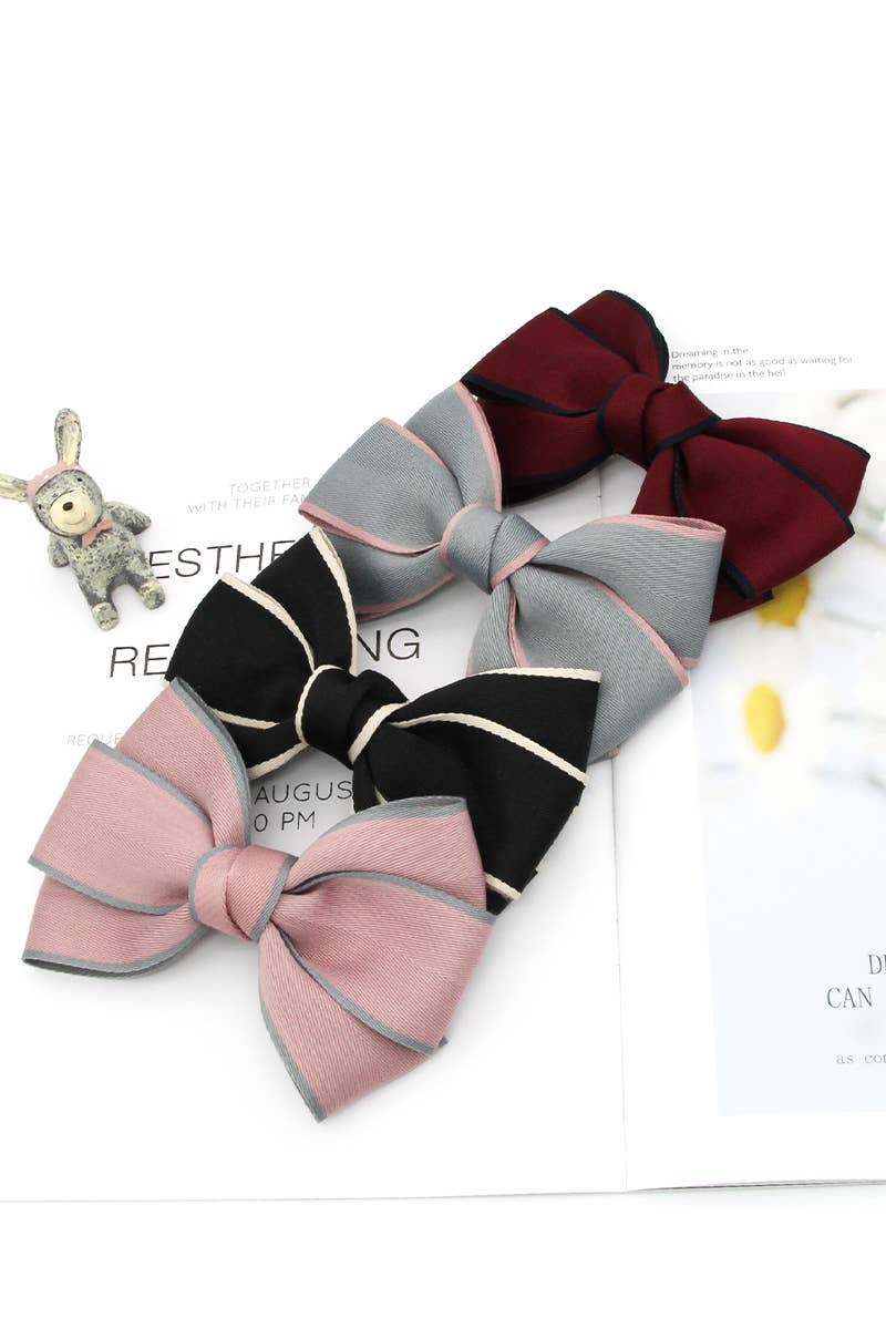 BOW DECOR FRENCH BUTTERFLY HAIR CLIP_CWAHA0163