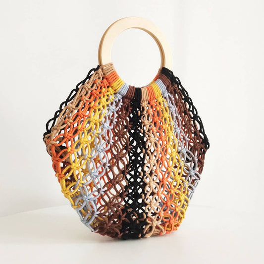 SEASIDE VACATION HANDMADE COLORFUL WOVEN BAG_CWAB1966