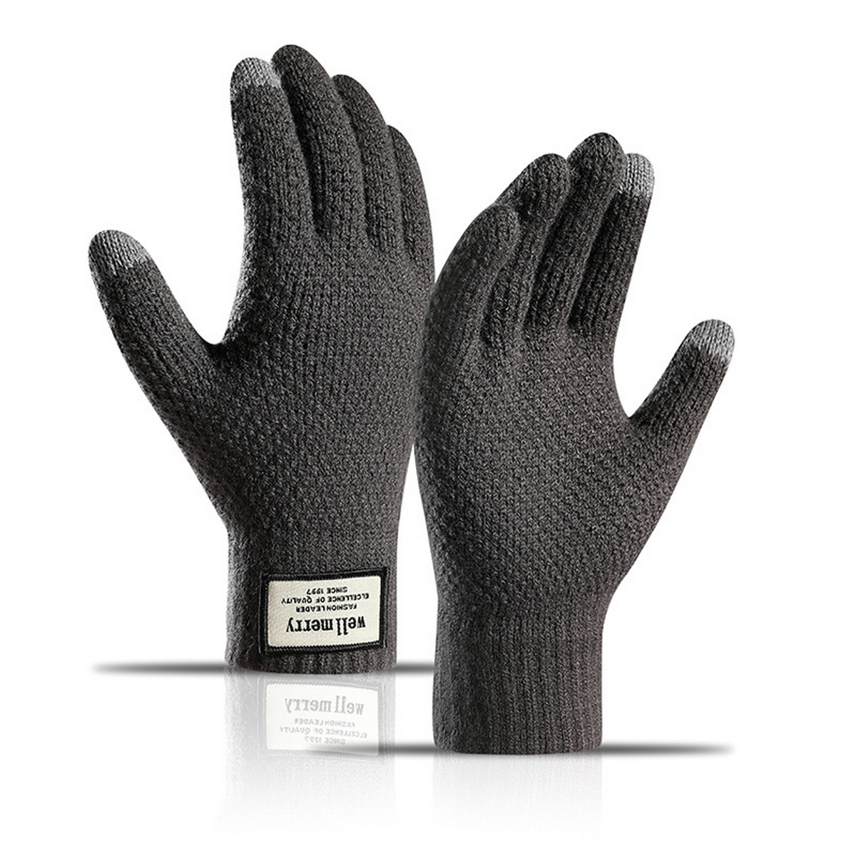 Men¡¯s Knit Touchscreen Gloves ? Thick & Warm_CWAG0516
