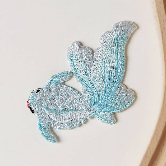 3D Goldfish Embroidered Patch for Stain Repair_CWMM5930