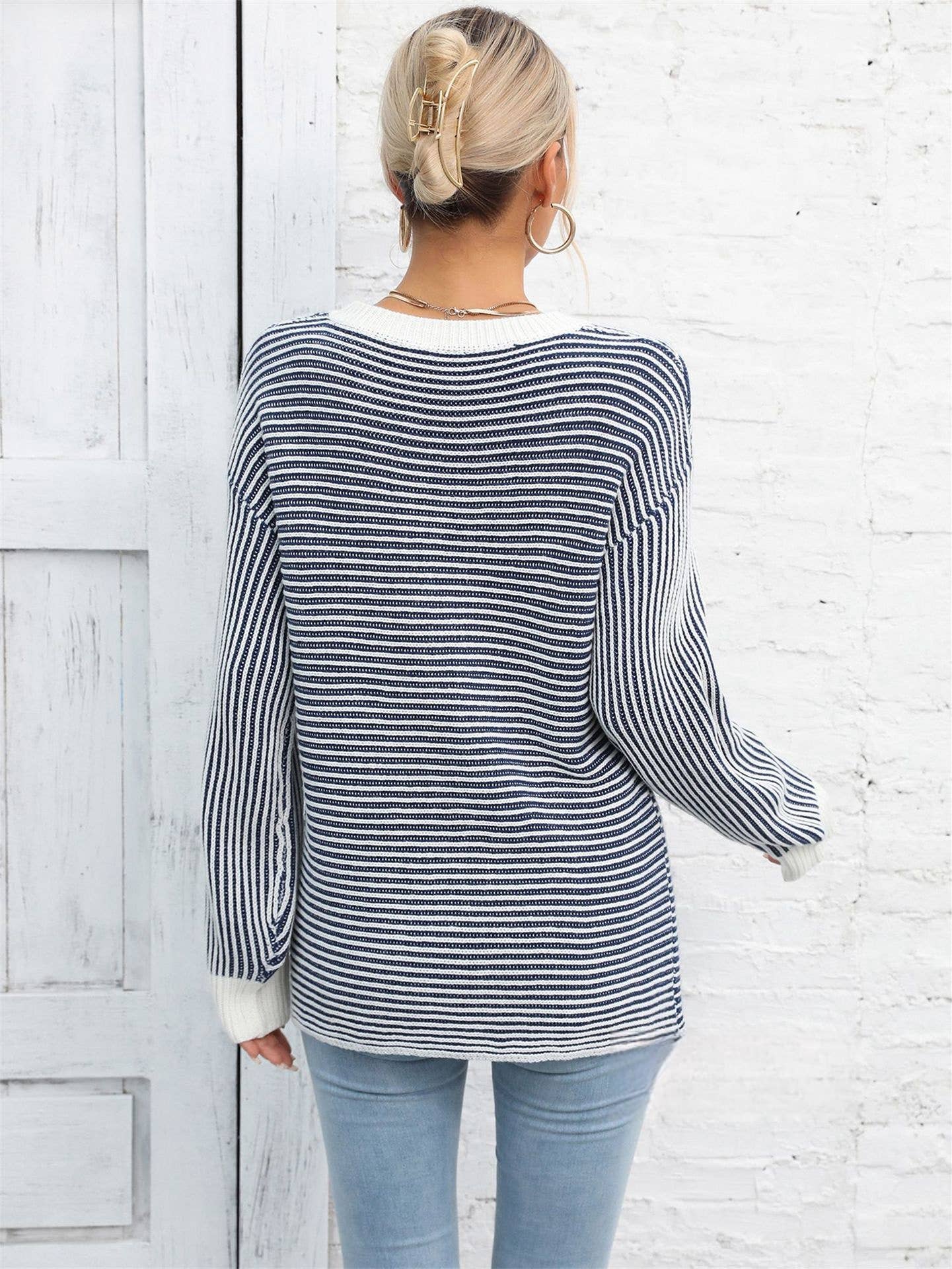 CWOSWL1037_Casual Crew Neck Pullover Long Sleeve Sweater