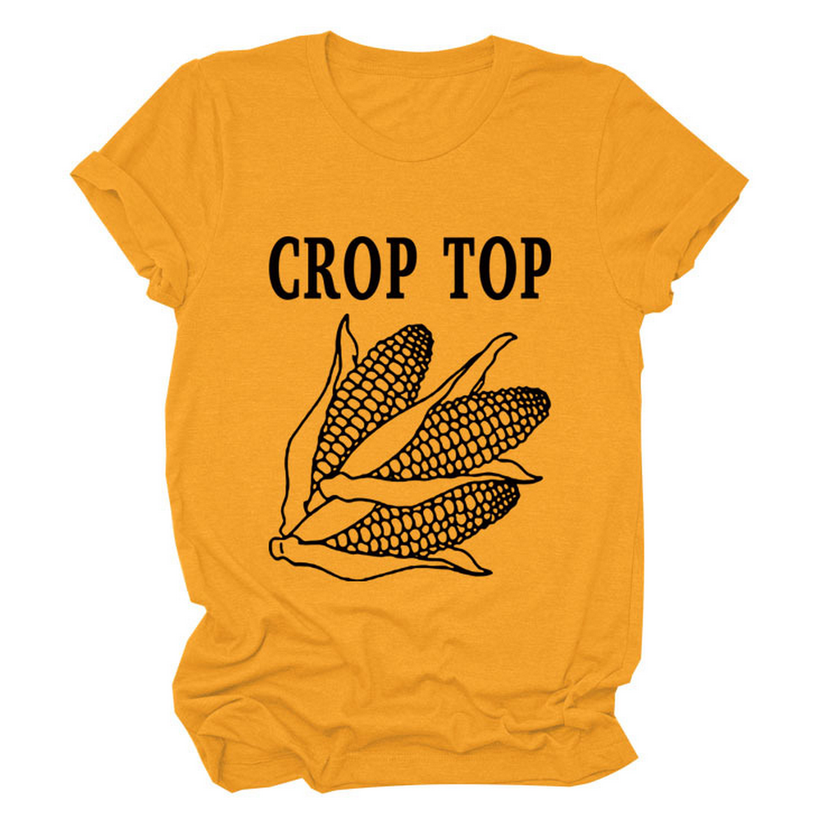 Corn Letter Print Tee ? Women¡¯s Casual T-Shirt