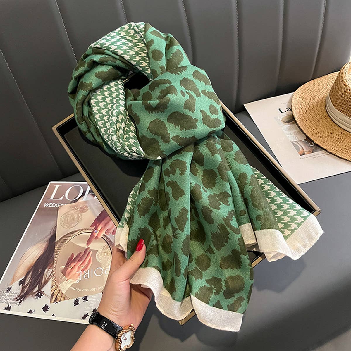 FASHIONABLE THIN PLAID WARM SHAWL SCARF