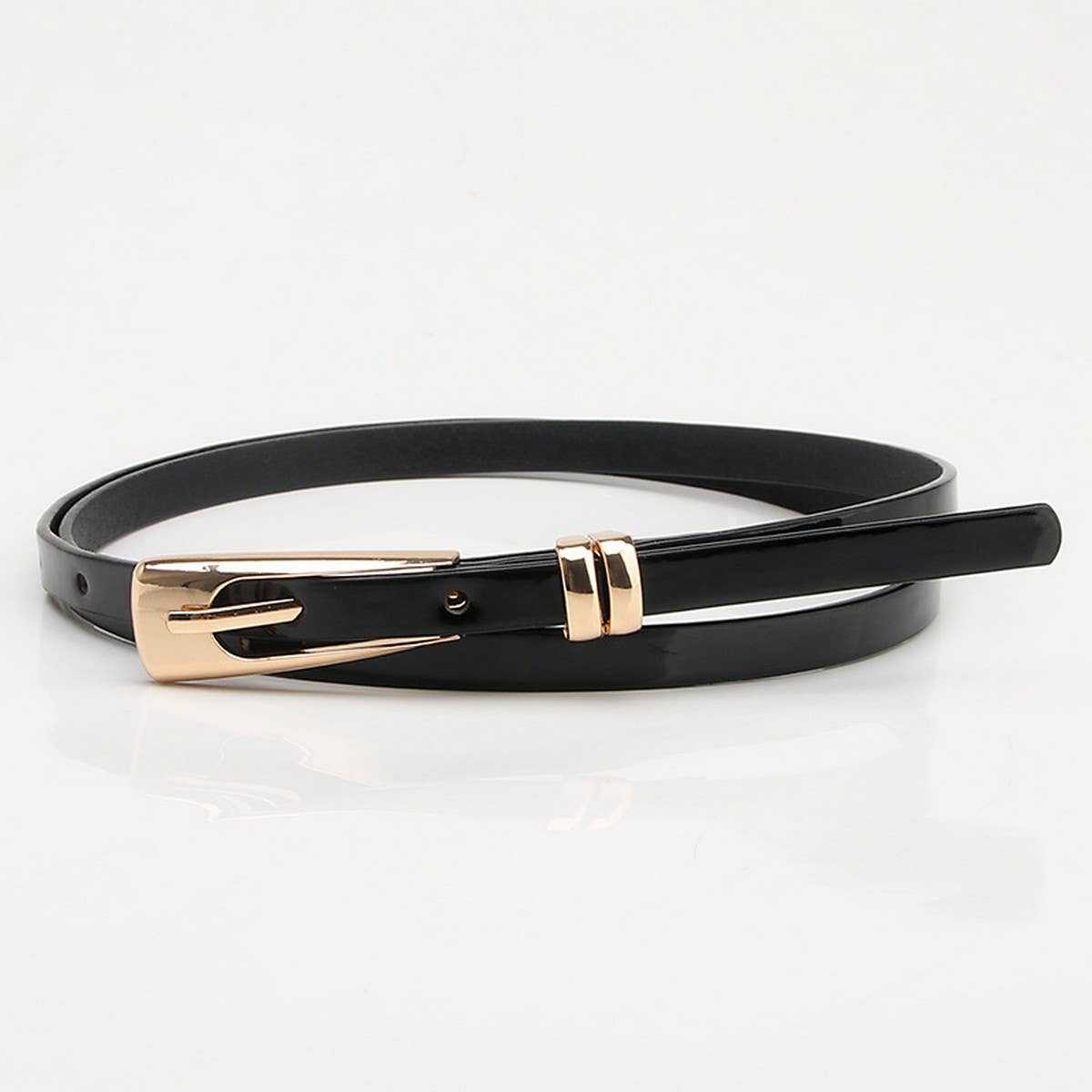 CLASSIC SIMPLE ALLOY BUCKLE LEOPARD THIN BELTS_CWABE0399