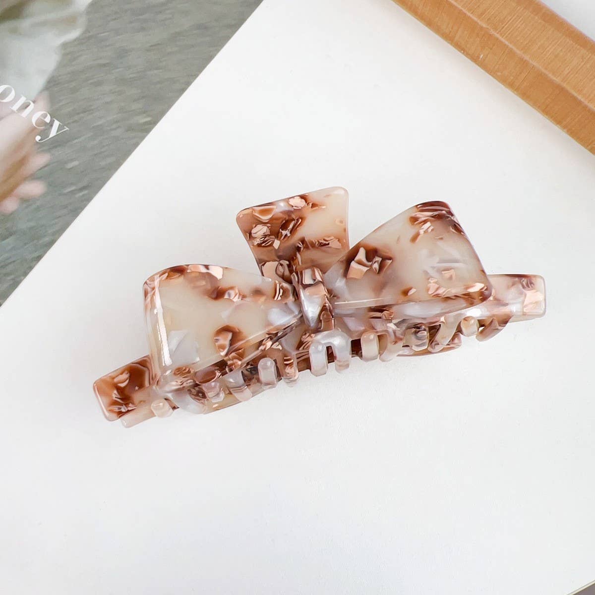 Vintage Acetate Hair Claw - Bowknot Elegant Clip_CWAHA1504