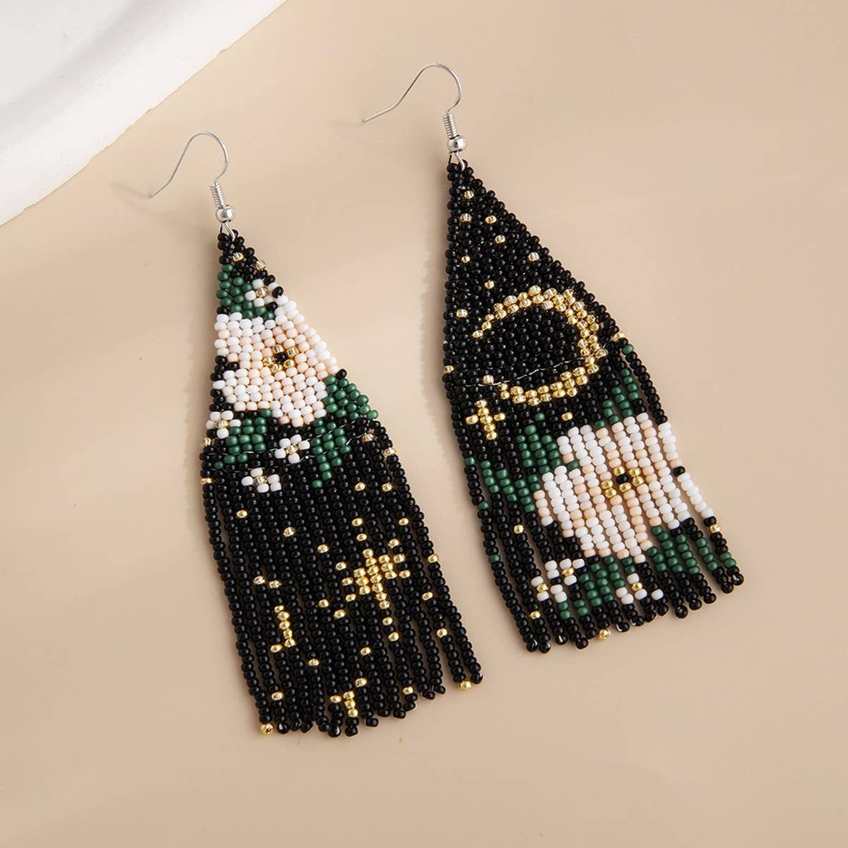 STARRY FLOWER HAND-WOVEN TASSEL EARRINGS_CWAJE1965