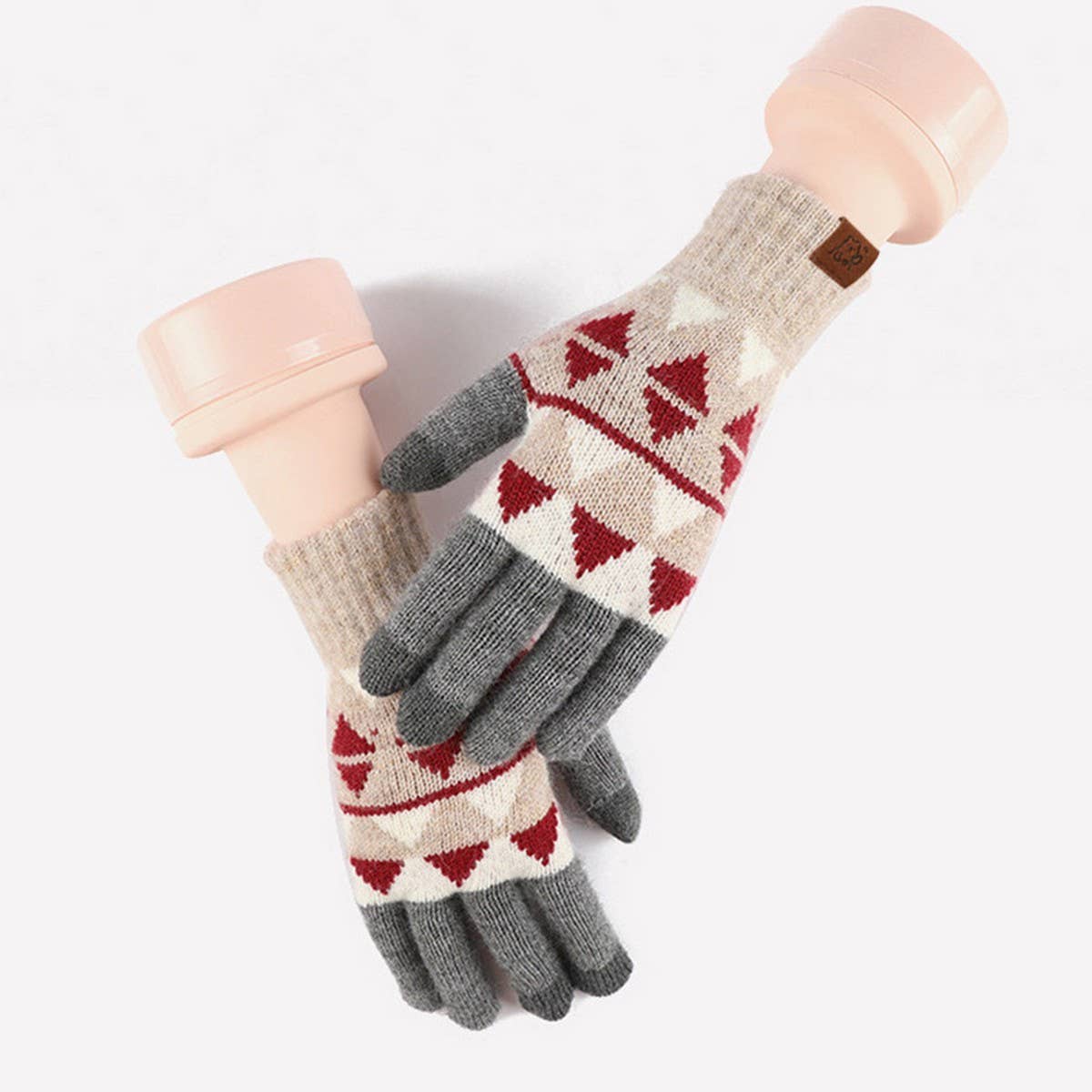 WINTER WARM KNITTED TOUCH SCREEN GLOVES FOR WOMEN_CWAG0402
