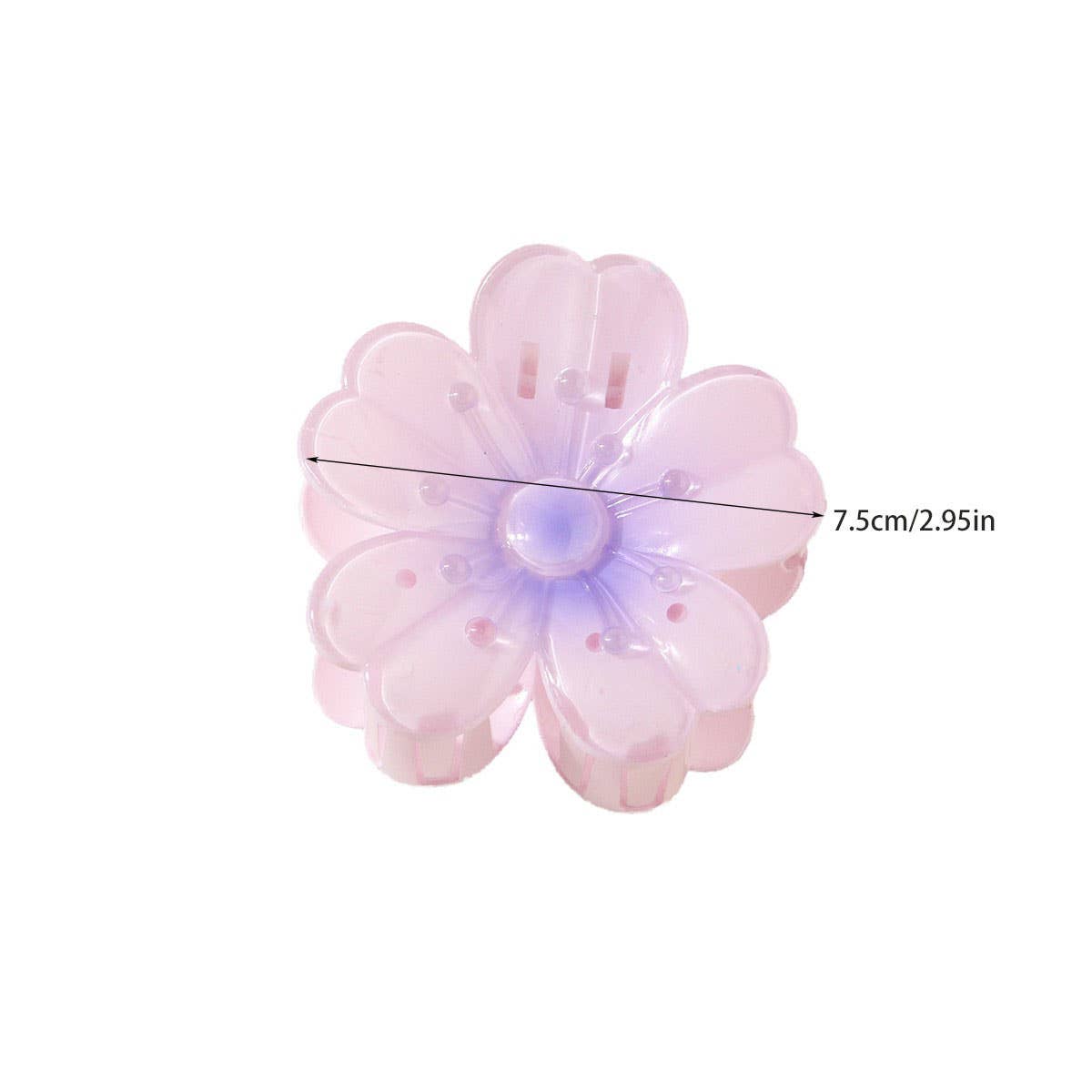 Sweet Flower Updo Heart Petal Hair Claw Clip