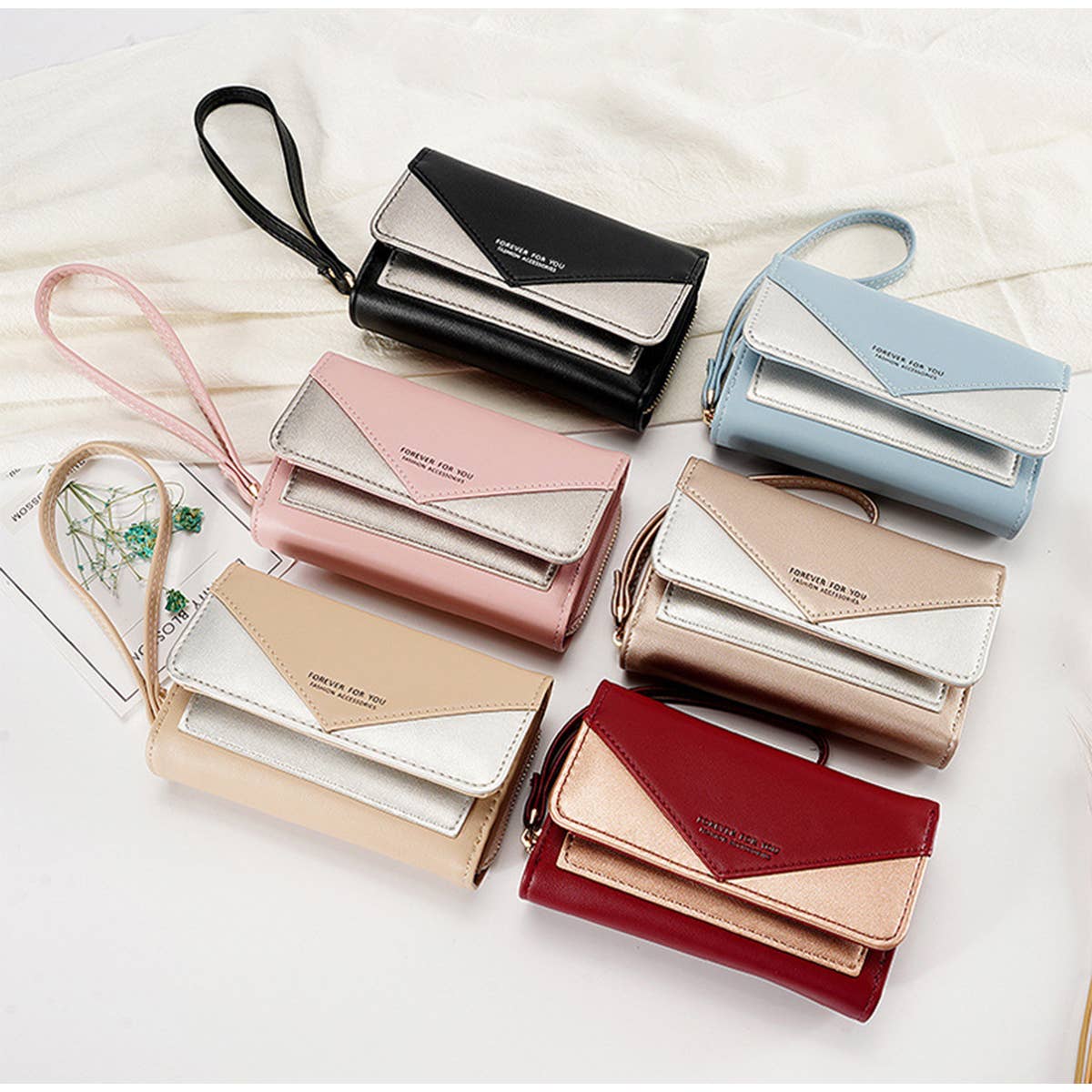WOMEN EXQUISITE AND SIMPLE CONTRAST WALLET_CWAB1252