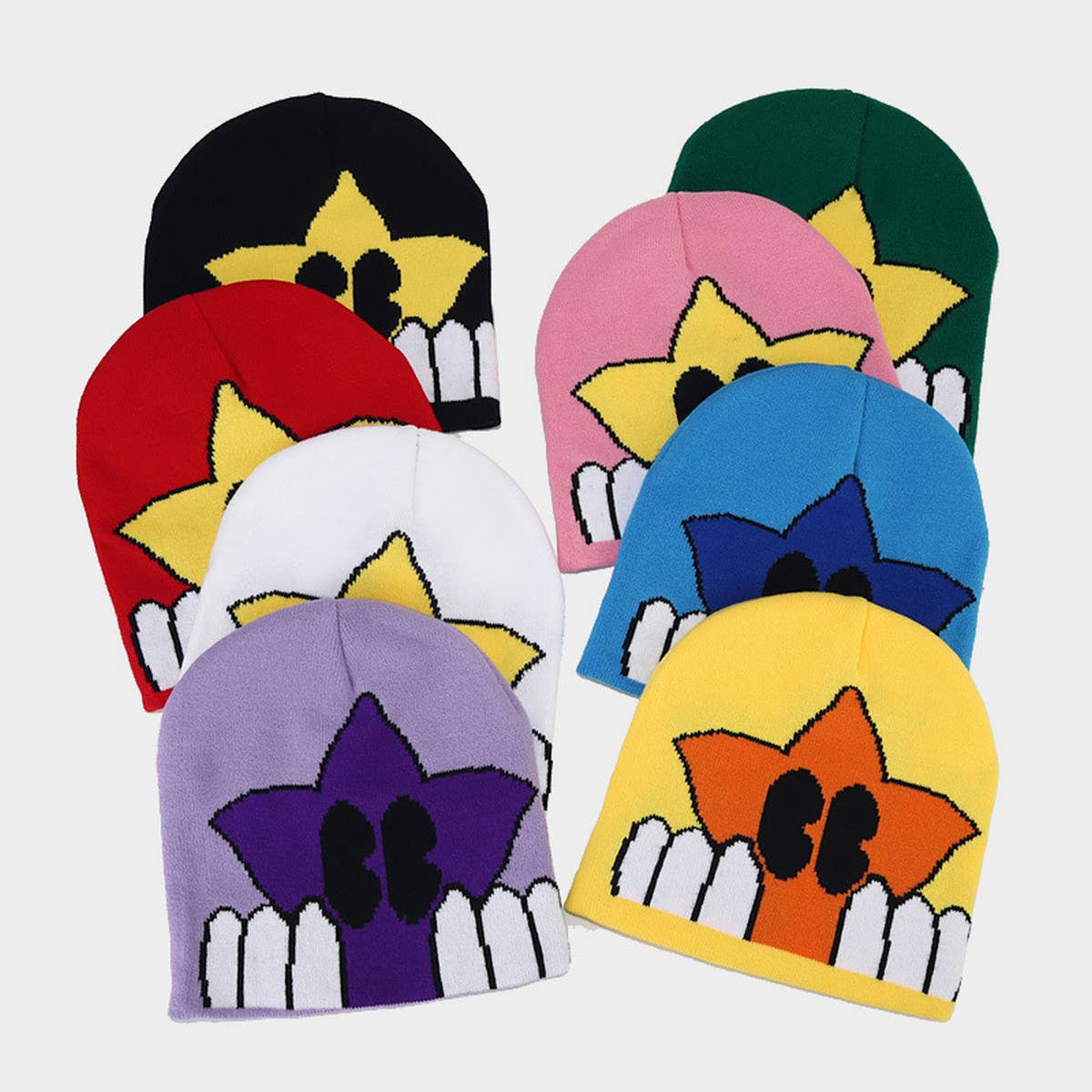 FIVE-POINTED STAR CARTOON KNITTED HAT_CWAH1600