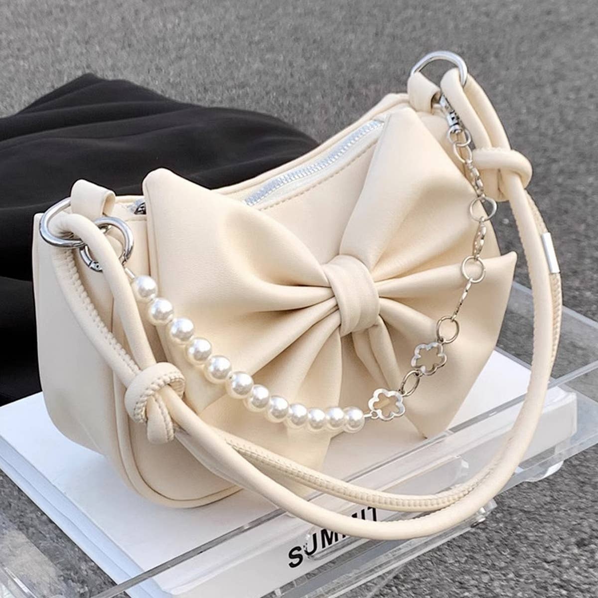 2024 SUMMER WESTERN STYLE SHOULDER BOW PEARL BAG_CWAB1914