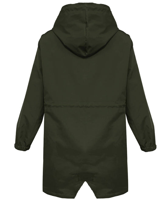 SINGLE-BREASTED HOODED TRENCH COAT CASUAL COAT