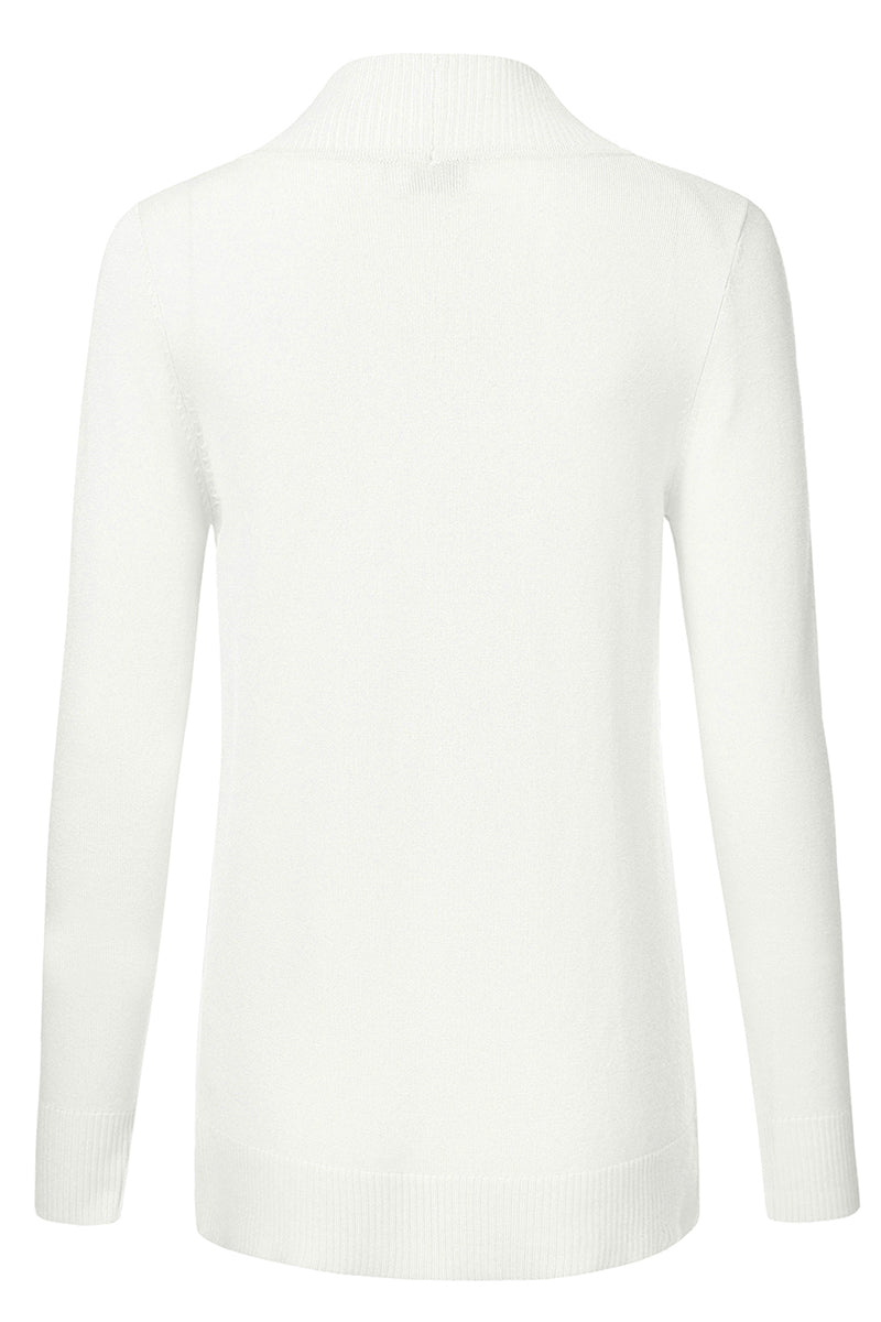 WOMEN'S OPEN FRONT KNIT LONG SLEEVE POCKETS SWEATER CARDIGAN