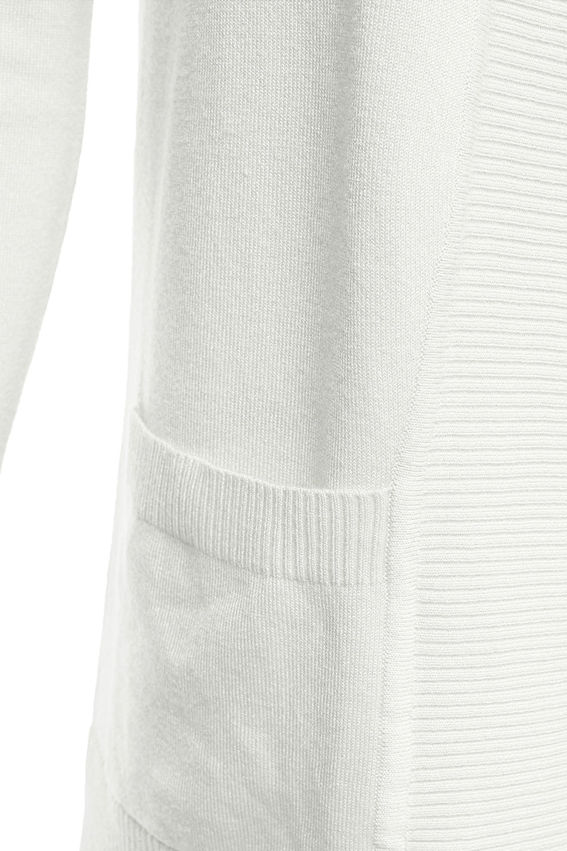 WOMEN'S OPEN FRONT KNIT LONG SLEEVE POCKETS SWEATER CARDIGAN