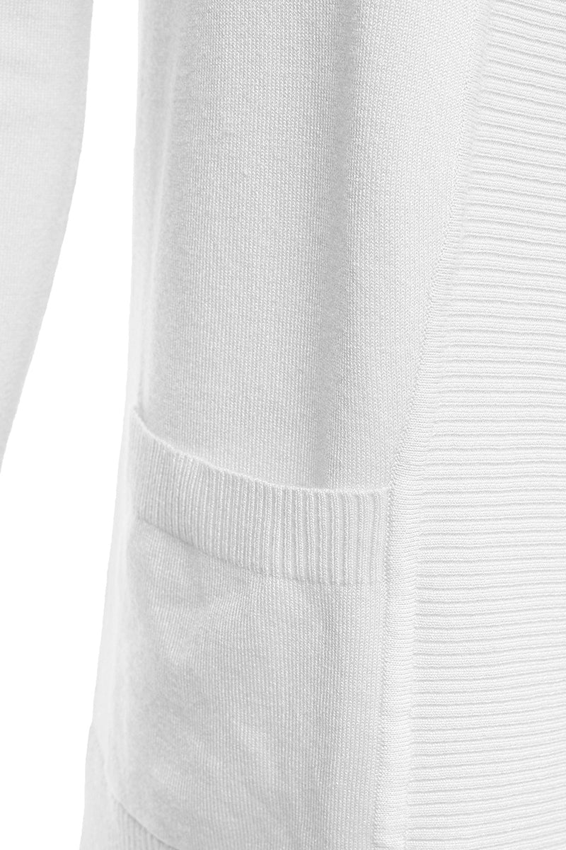 WOMEN'S OPEN FRONT KNIT LONG SLEEVE POCKETS SWEATER CARDIGAN