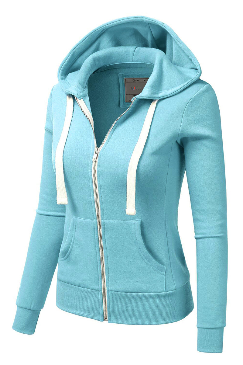 Lightweight Thin Zip-Up Hoodie Jacket for Women with Plus Size