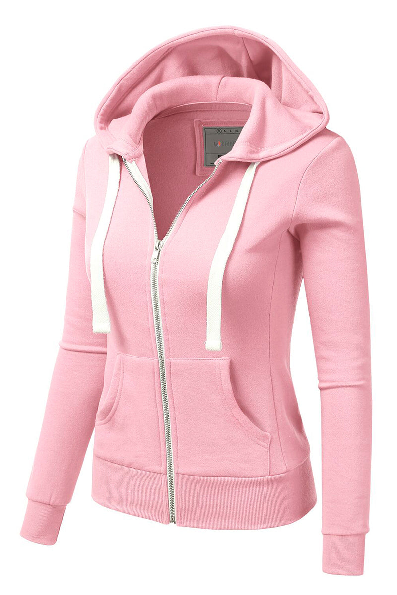 Lightweight Thin Zip-Up Hoodie Jacket for Women with Plus Size