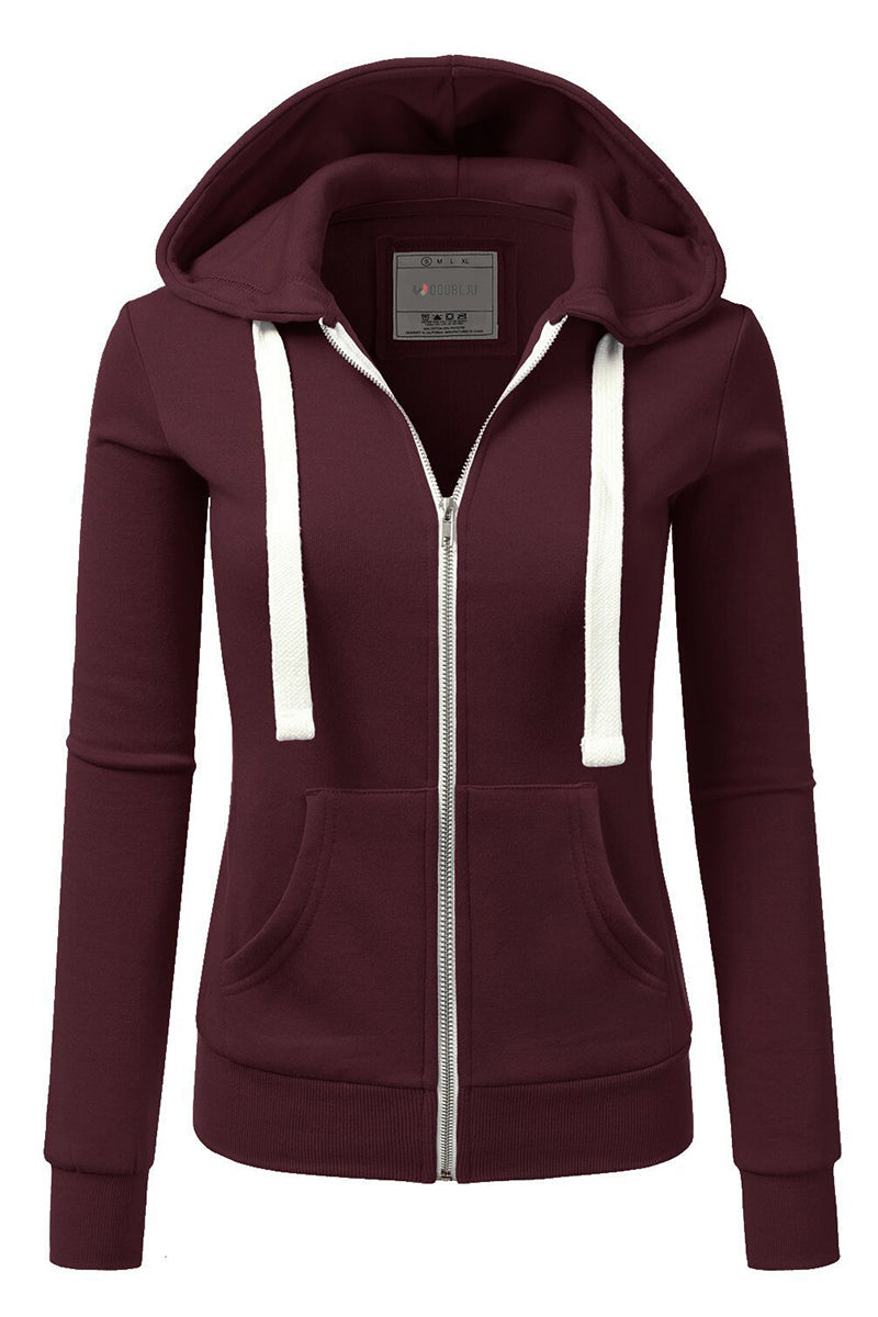 Lightweight Thin Zip-Up Hoodie Jacket for Women with Plus Size