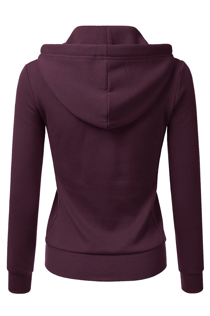 Lightweight Thin Zip-Up Hoodie Jacket for Women with Plus Size