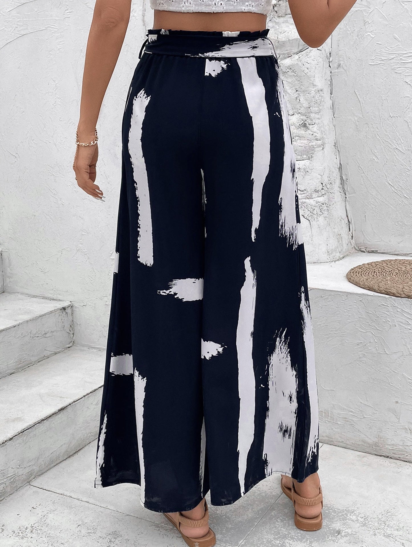 Personalized loose wide-leg pants