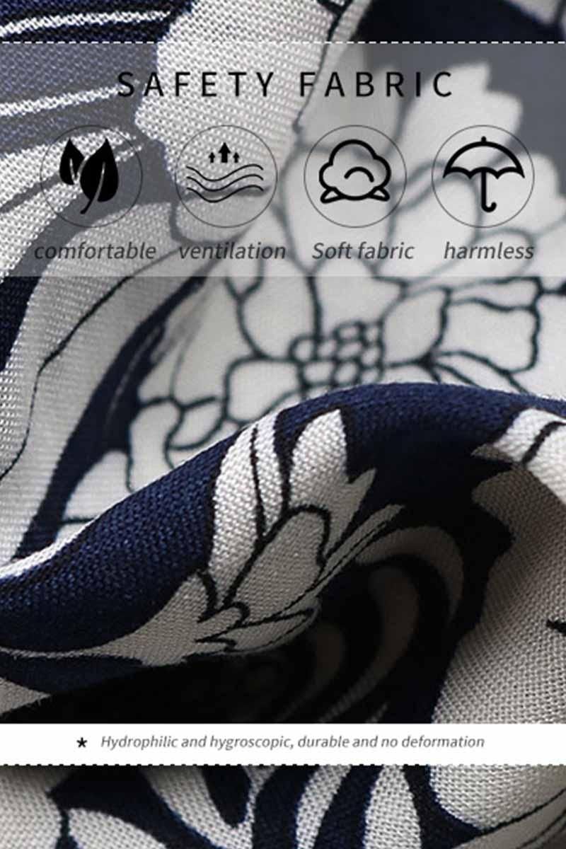 FLORAL TIED HIGH WAIST WIDE PANTS - Doublju