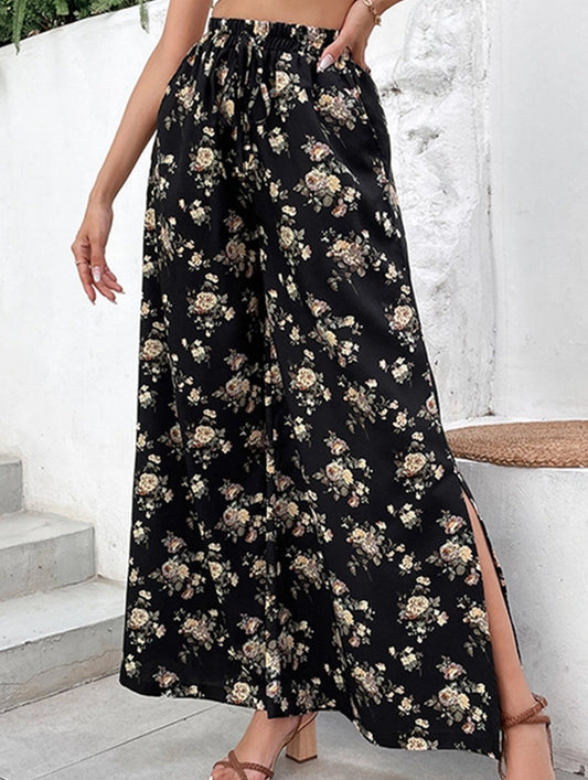 WIDE LEG PANTS WITH LOUD PRINT