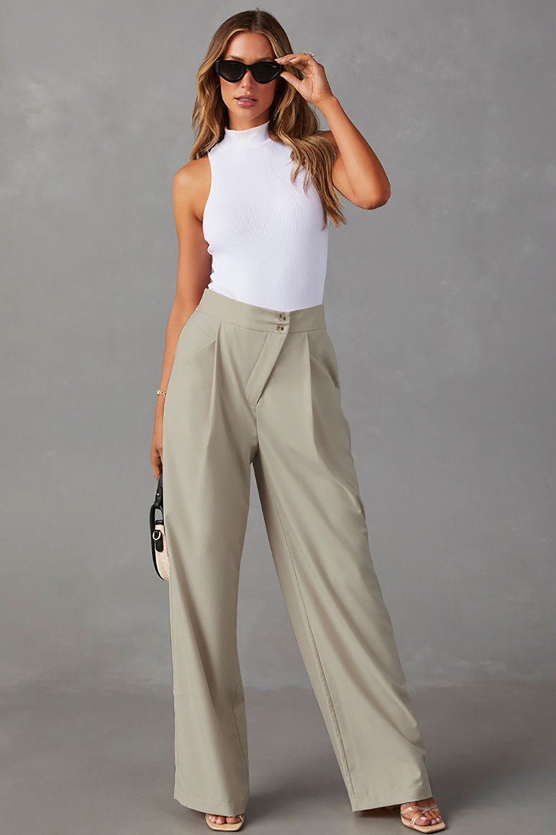 WOMEN SEMI FORMAL STRAIGHT LEG OFFICE SUIT PANTS
