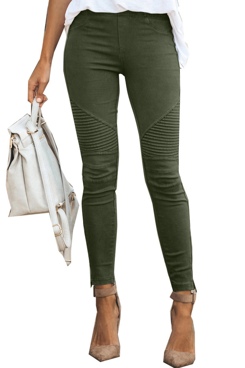 WOMEN'S SKINNY SLACKS COTTON BLEND HIGH WAIST BASIC SIMPLE CLASSIC STYLE CASUAL DAILY FULL LENGTH COMFORT SIMPLE PANTS