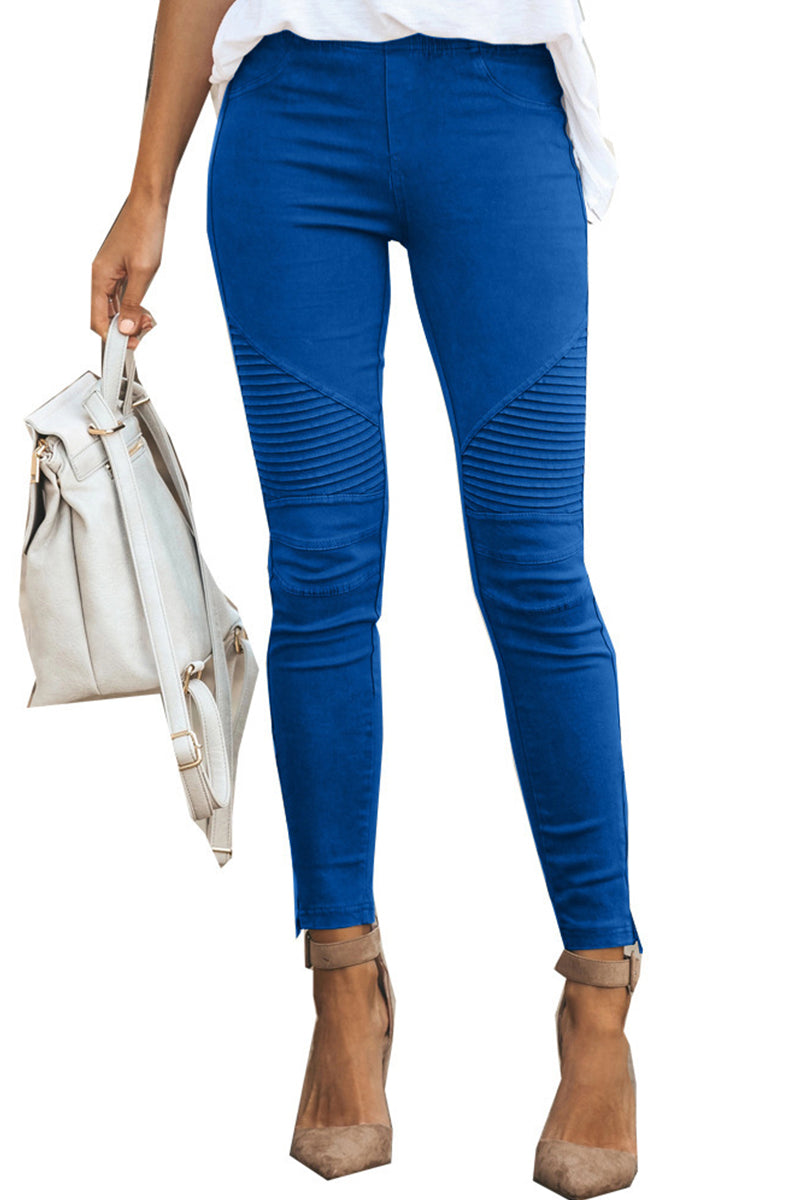 WOMEN'S SKINNY SLACKS COTTON BLEND HIGH WAIST BASIC SIMPLE CLASSIC STYLE CASUAL DAILY FULL LENGTH COMFORT SIMPLE PANTS