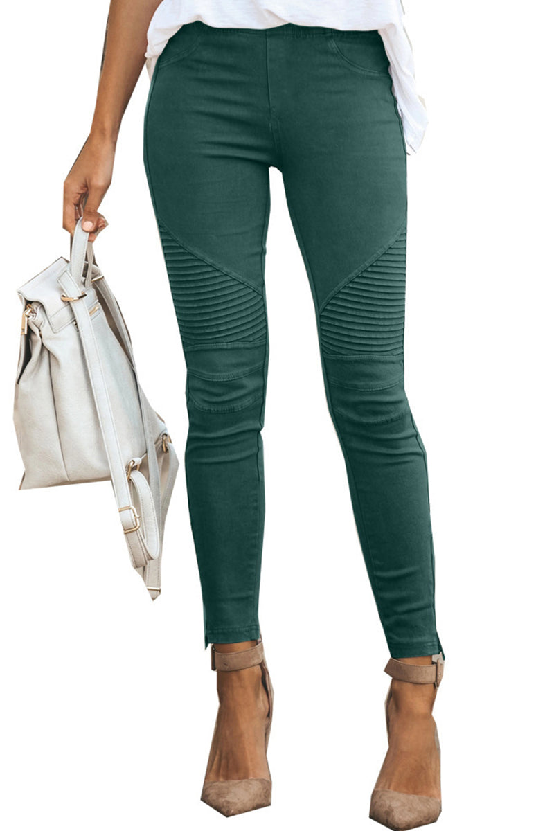 WOMEN'S SKINNY SLACKS COTTON BLEND HIGH WAIST BASIC SIMPLE CLASSIC STYLE CASUAL DAILY FULL LENGTH COMFORT SIMPLE PANTS