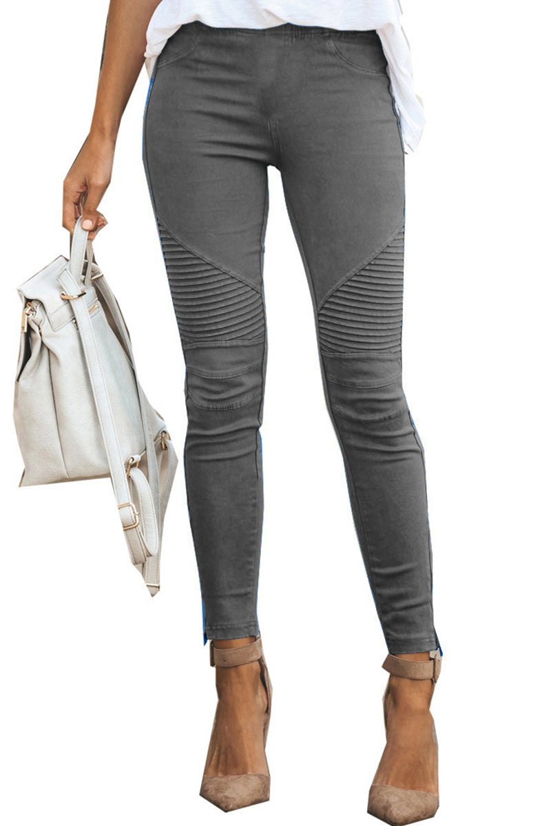 WOMEN'S SKINNY SLACKS COTTON BLEND HIGH WAIST BASIC SIMPLE CLASSIC STYLE CASUAL DAILY FULL LENGTH COMFORT SIMPLE PANTS