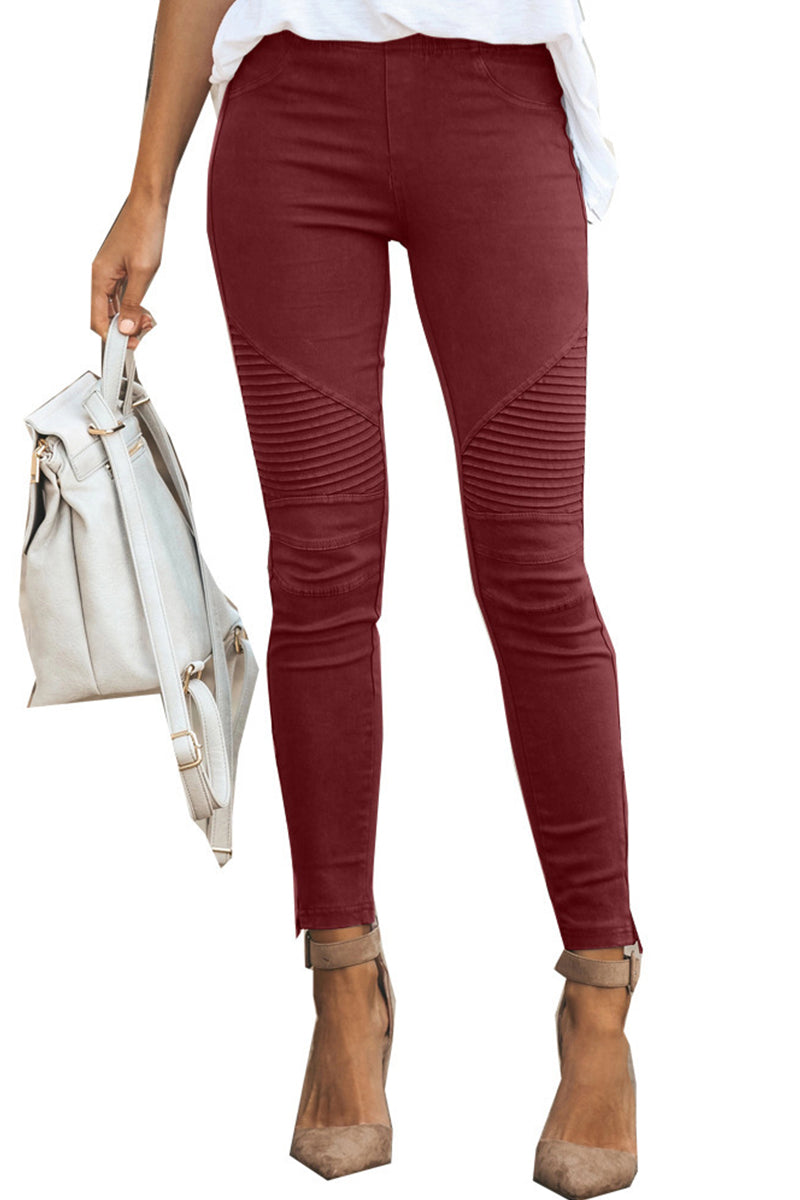 WOMEN'S SKINNY SLACKS COTTON BLEND HIGH WAIST BASIC SIMPLE CLASSIC STYLE CASUAL DAILY FULL LENGTH COMFORT SIMPLE PANTS