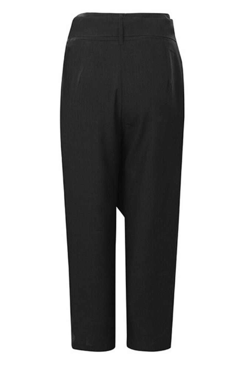 WOMEN'S DRESS PANTS COTTON BLEND MID WAIST STREETWEAR CASUAL LOUNGE WORK DAILY ANKLE-LENGTH COMFORT SOLID COLORED